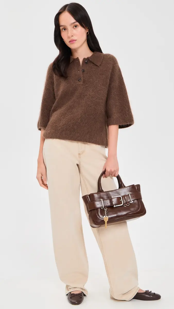 Pistola Nadya Alpaca Blend Boxy Polo Sweater | Thumbnail 5 Pistola Nadya Alpaca Blend Boxy Polo Sweater | Thumbnail 5