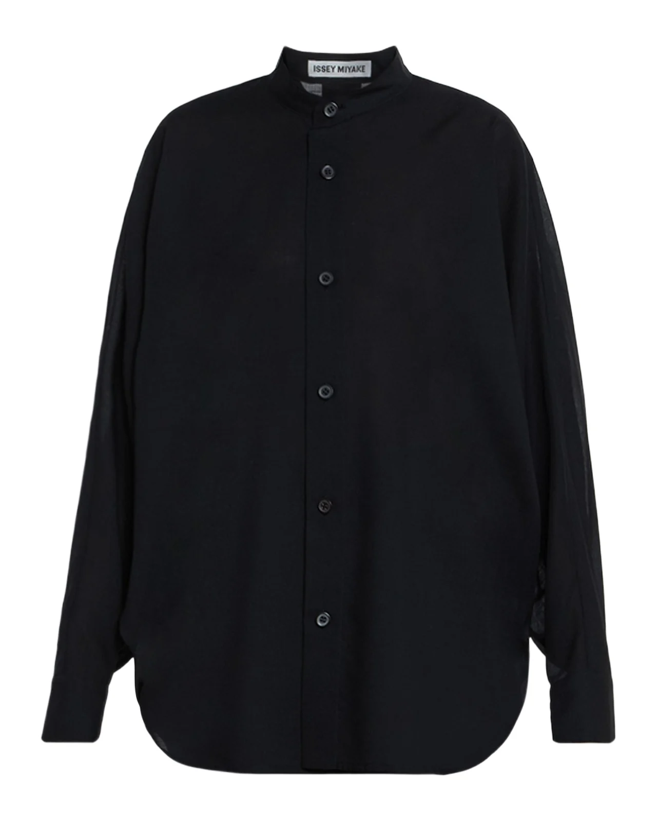Sheer Wool Dolman-Sleeve Button-Down Shirt Sheer Wool Dolman-Sleeve Button-Down Shirt