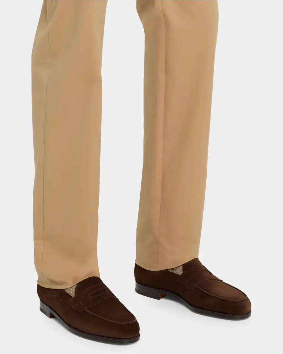 John Lobb Men's Lopez Suede Penny Loafers | Thumbnail 2