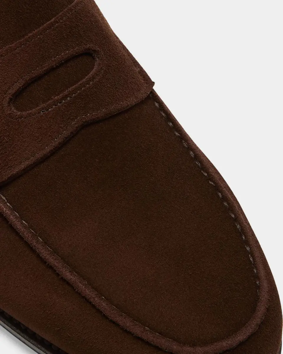 John Lobb Men's Lopez Suede Penny Loafers | Thumbnail 5