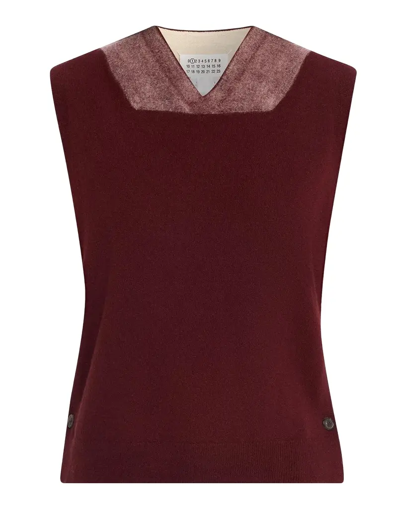 MM6 Maison Margiela Fused Wool Knit Vest | Image 1 MM6 Maison Margiela Fused Wool Knit Vest | Image 1