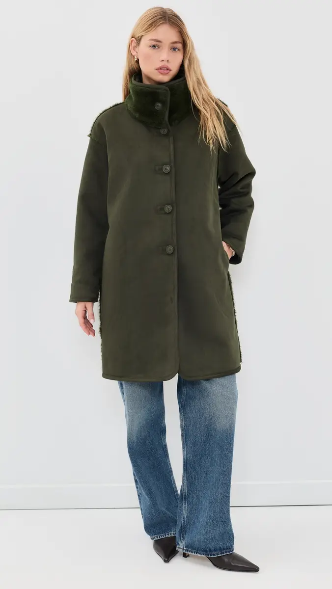 Velvet Faux Suede Yves Coat | Thumbnail 2 Velvet Faux Suede Yves Coat | Thumbnail 2