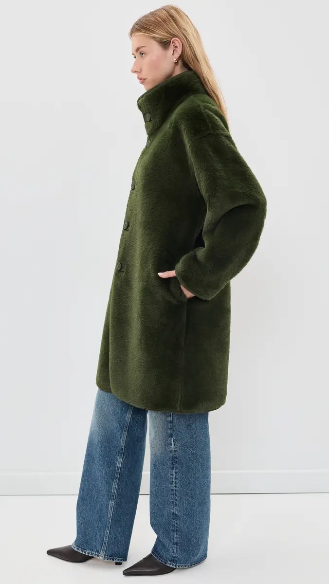 Velvet Faux Suede Yves Coat | Thumbnail 4 Velvet Faux Suede Yves Coat | Thumbnail 4