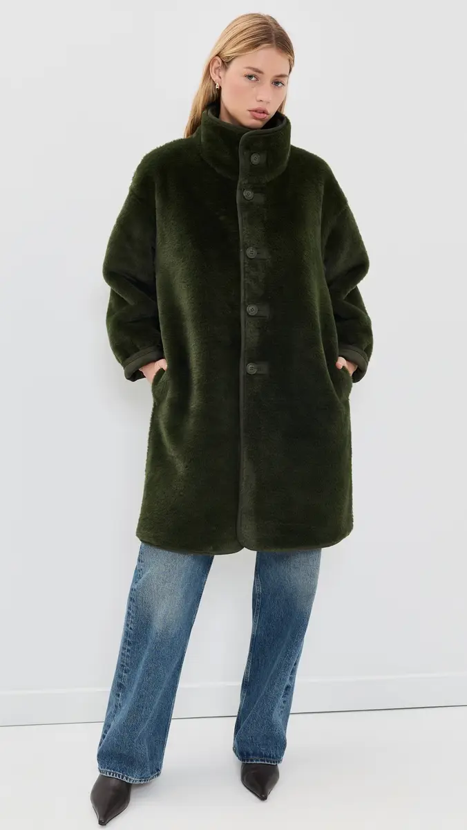 Velvet Faux Suede Yves Coat | Thumbnail 5 Velvet Faux Suede Yves Coat | Thumbnail 5