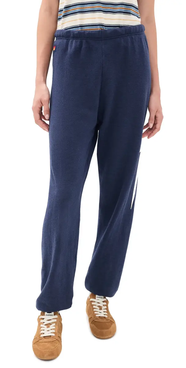 Aviator Nation Bolt titch weatpants Navy/White | Image 1 Aviator Nation Bolt titch weatpants Navy/White | Image 1