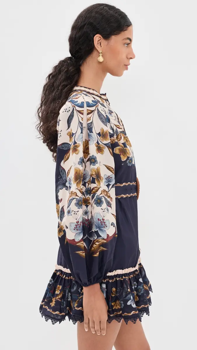 Farm Rio Belted Pattern Mini Dress | Thumbnail 4 Farm Rio Belted Pattern Mini Dress | Thumbnail 4