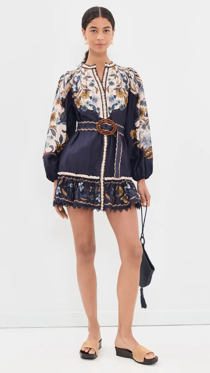 Farm Rio Belted Pattern Mini Dress | Thumbnail 5 Farm Rio Belted Pattern Mini Dress | Thumbnail 5