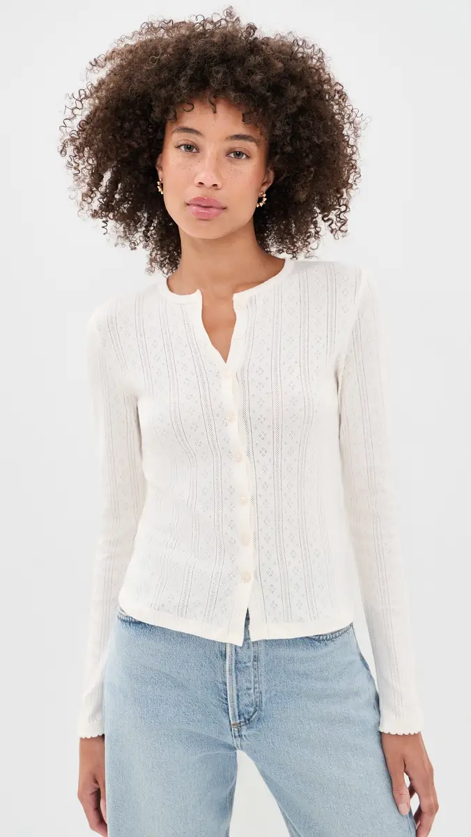 DAZE Stargazer Pointelle Cardigan | Thumbnail 2 DAZE Stargazer Pointelle Cardigan | Thumbnail 2