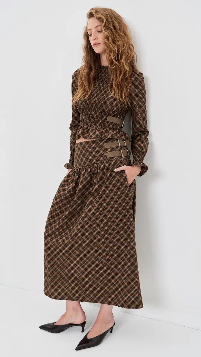 House of Sunny Check Buckle Skirt | Thumbnail 5 House of Sunny Check Buckle Skirt | Thumbnail 5