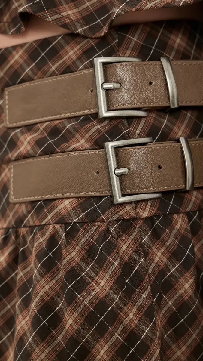 House of Sunny Check Buckle Skirt | Thumbnail 6 House of Sunny Check Buckle Skirt | Thumbnail 6
