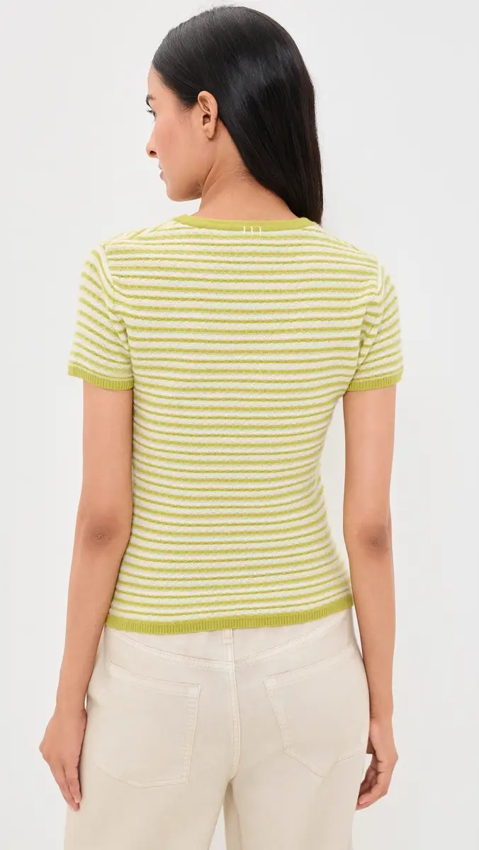 White + Warren Cashmere Striped Tee | Thumbnail 3