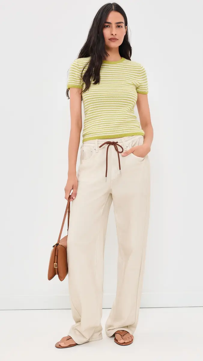 White + Warren Cashmere Striped Tee | Thumbnail 5