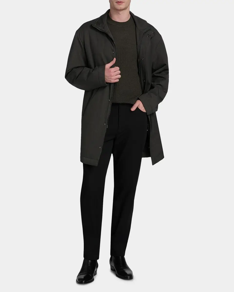 Emporio Armani Men's Lightweight Down Car Coat | Thumbnail 2 Emporio Armani Men's Lightweight Down Car Coat | Thumbnail 2