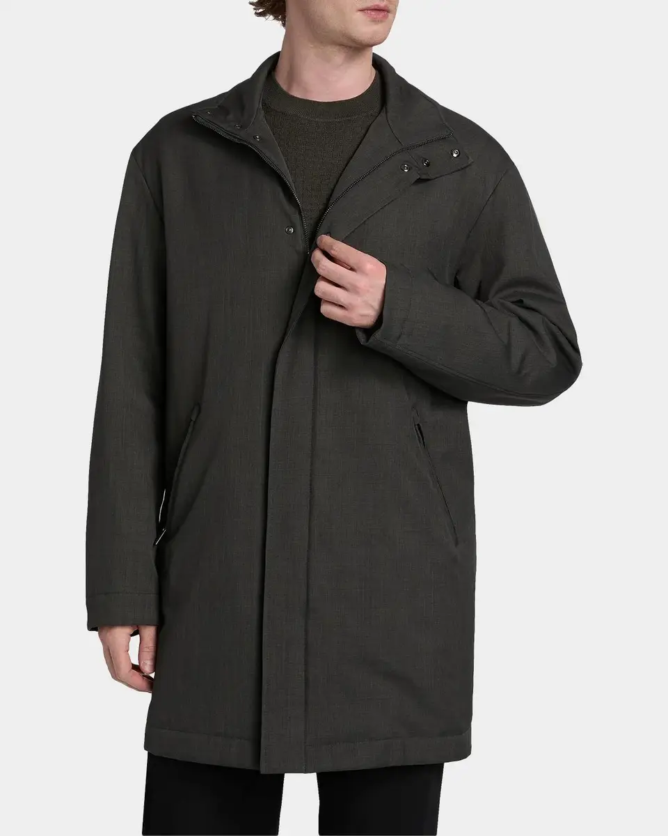 Emporio Armani Men's Lightweight Down Car Coat | Thumbnail 4 Emporio Armani Men's Lightweight Down Car Coat | Thumbnail 4