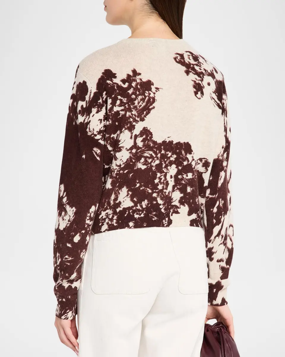 Autumn Cashmere Cashmere Floral-Print Cardigan | Thumbnail 3 Autumn Cashmere Cashmere Floral-Print Cardigan | Thumbnail 3