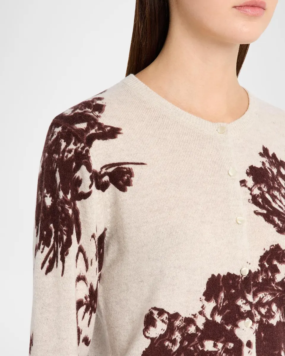 Autumn Cashmere Cashmere Floral-Print Cardigan | Thumbnail 5 Autumn Cashmere Cashmere Floral-Print Cardigan | Thumbnail 5