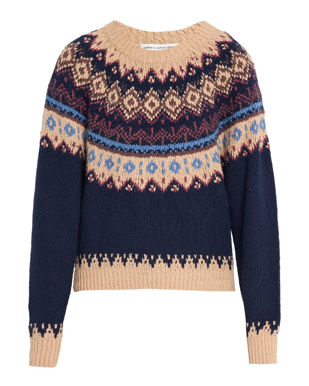Chunky Fair Isle Crewneck Sweater Chunky Fair Isle Crewneck Sweater