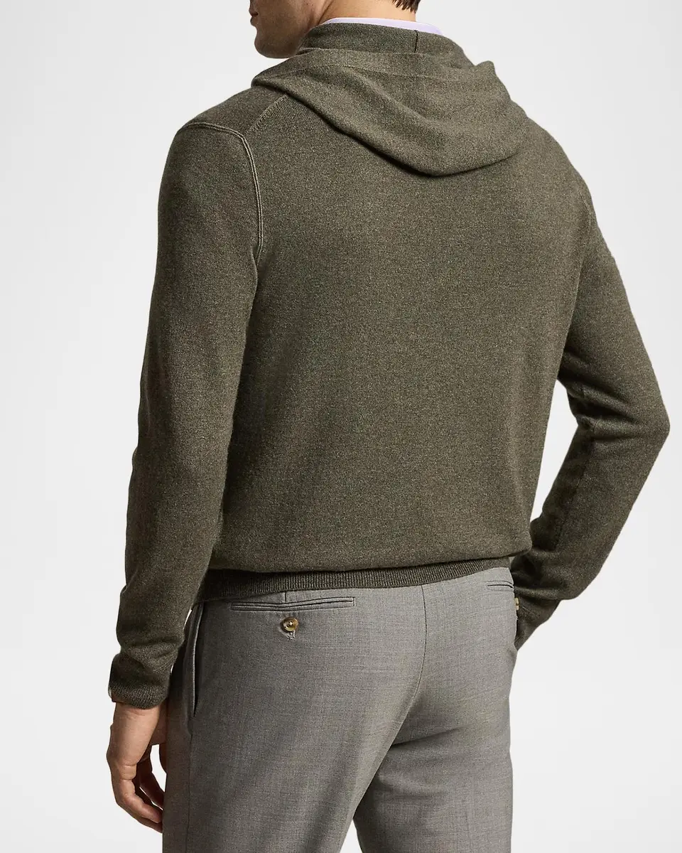 Polo Ralph Lauren Men's Cashmere Knit Hoodie | Thumbnail 3