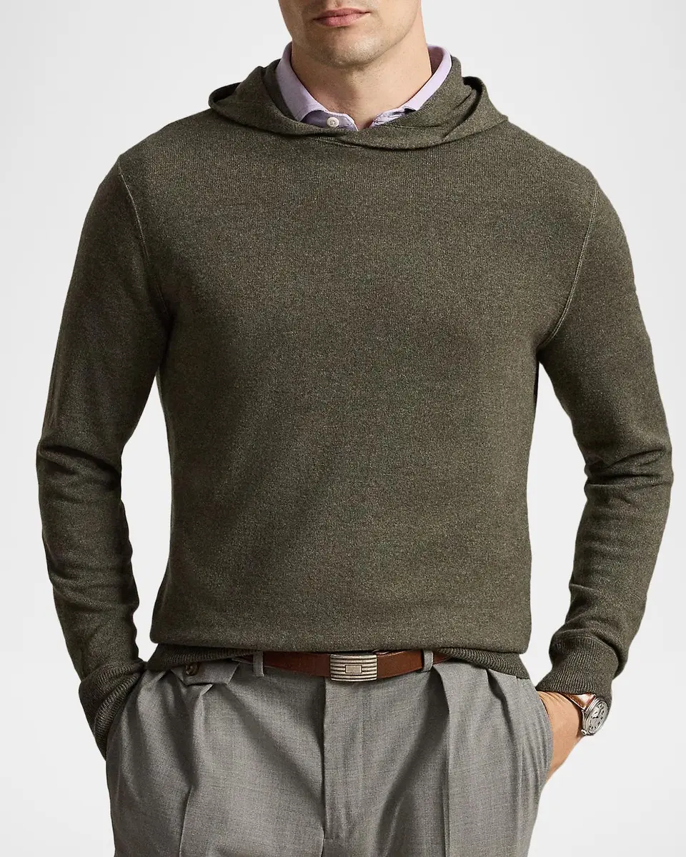 Polo Ralph Lauren Men's Cashmere Knit Hoodie | Thumbnail 4