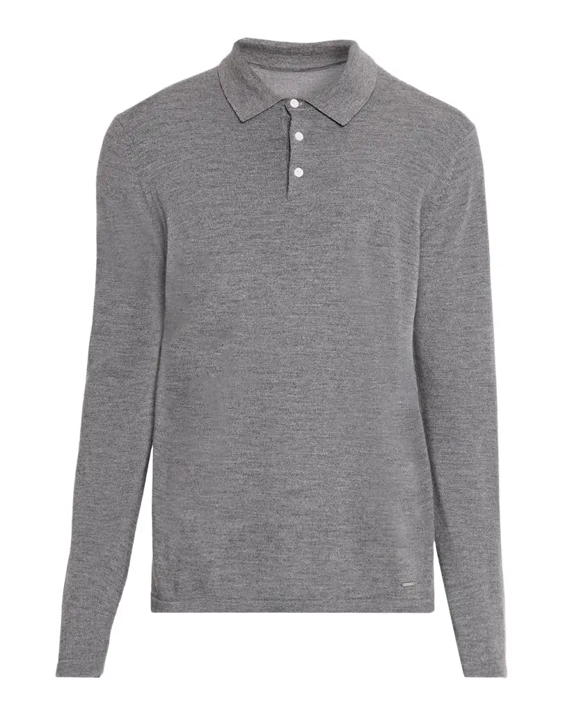 Men's Reynolds Wool Long-Sleeve Polo Shirt Men's Reynolds Wool Long-Sleeve Polo Shirt