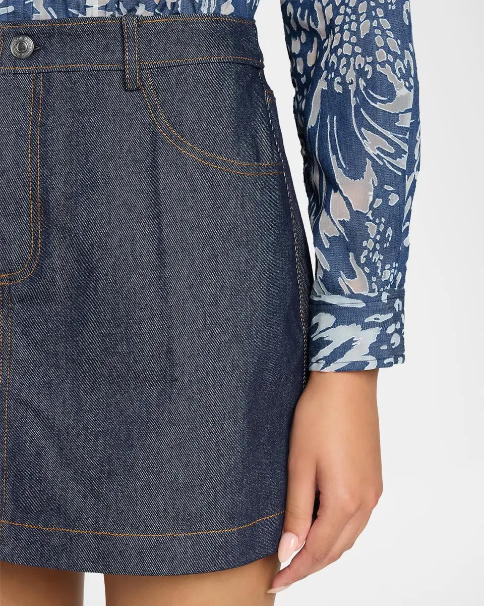 Ramy Brook June Butterfly Burnout & Denim Mini Dress | Thumbnail 5 Ramy Brook June Butterfly Burnout & Denim Mini Dress | Thumbnail 5