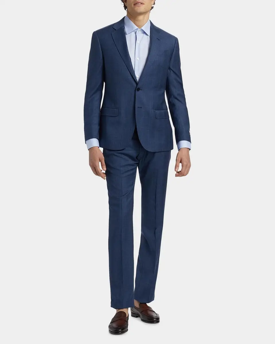 Emporio Armani Men's Micro-Plaid Wool-Blend Suit | Thumbnail 4