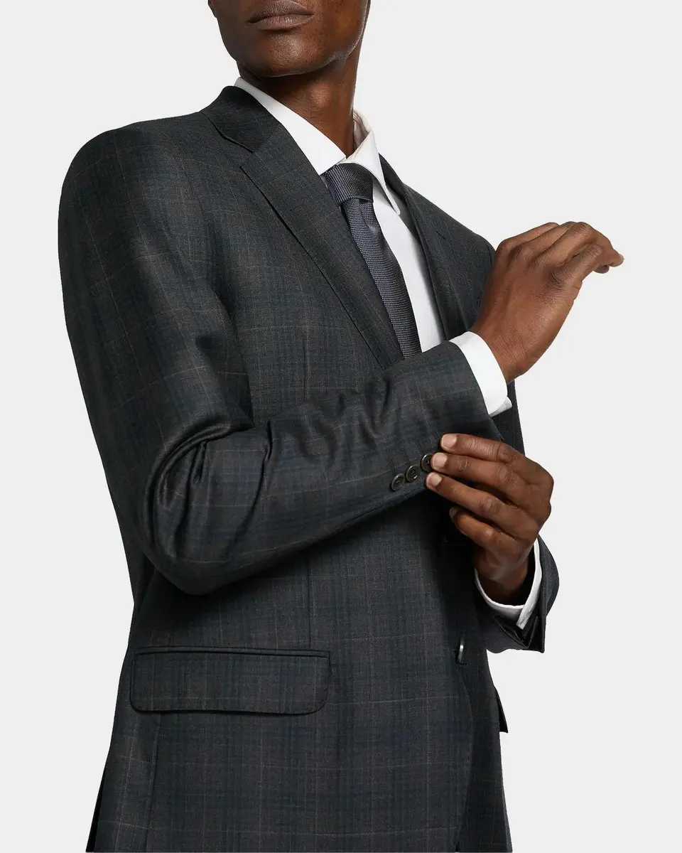 Emporio Armani Men's Wool Super 130s Plaid G Line Suit | Thumbnail 5 Emporio Armani Men's Wool Super 130s Plaid G Line Suit | Thumbnail 5