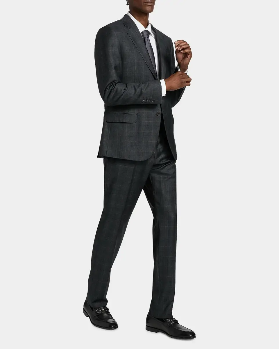 Emporio Armani Men's Wool Super 130s Plaid G Line Suit | Thumbnail 7 Emporio Armani Men's Wool Super 130s Plaid G Line Suit | Thumbnail 7