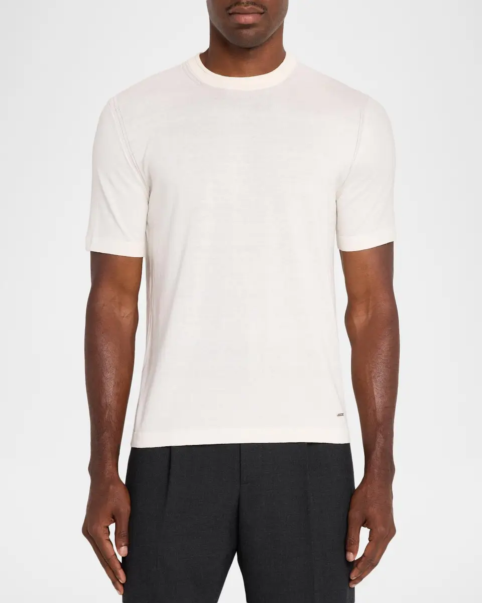 Simkhai Men's Nathan Silk and Cashmere Crewneck T-Shirt | Thumbnail 4 Simkhai Men's Nathan Silk and Cashmere Crewneck T-Shirt | Thumbnail 4