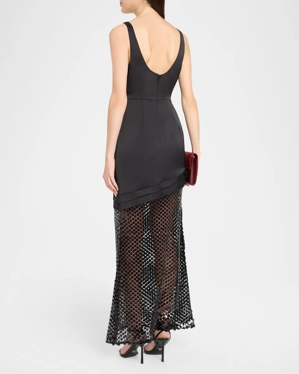 Ramy Brook Blossom Sleeveless Sequin Net Gown | Thumbnail 3 Ramy Brook Blossom Sleeveless Sequin Net Gown | Thumbnail 3