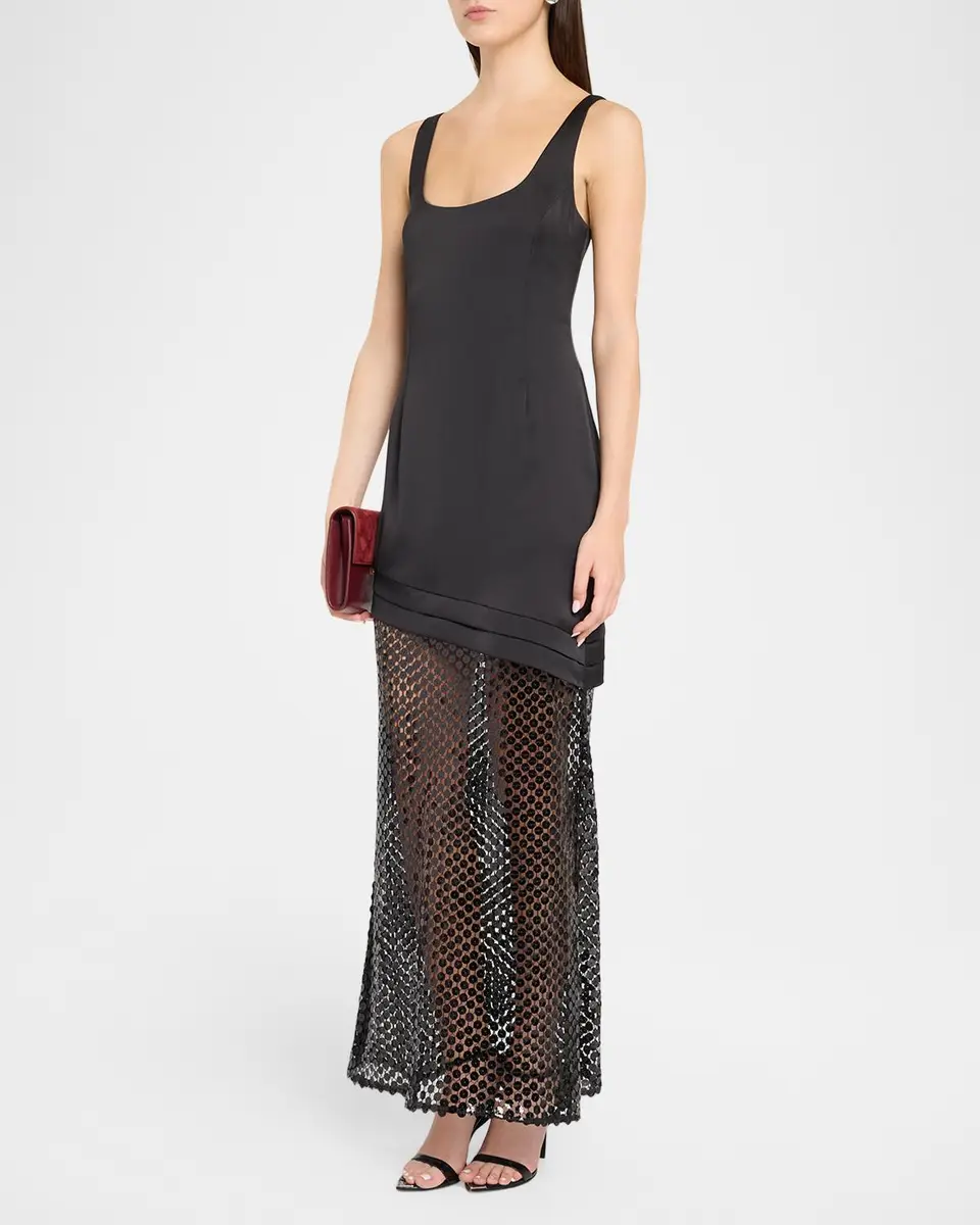 Ramy Brook Blossom Sleeveless Sequin Net Gown | Thumbnail 4 Ramy Brook Blossom Sleeveless Sequin Net Gown | Thumbnail 4