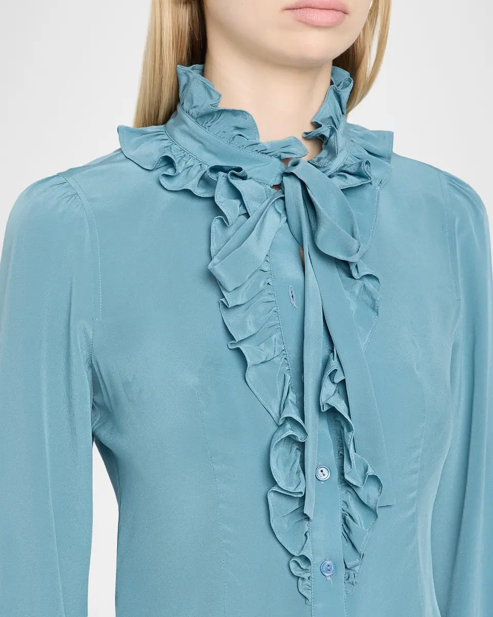 Ulla Johnson Catroux Silk Button-Front Blouse | Thumbnail 5
