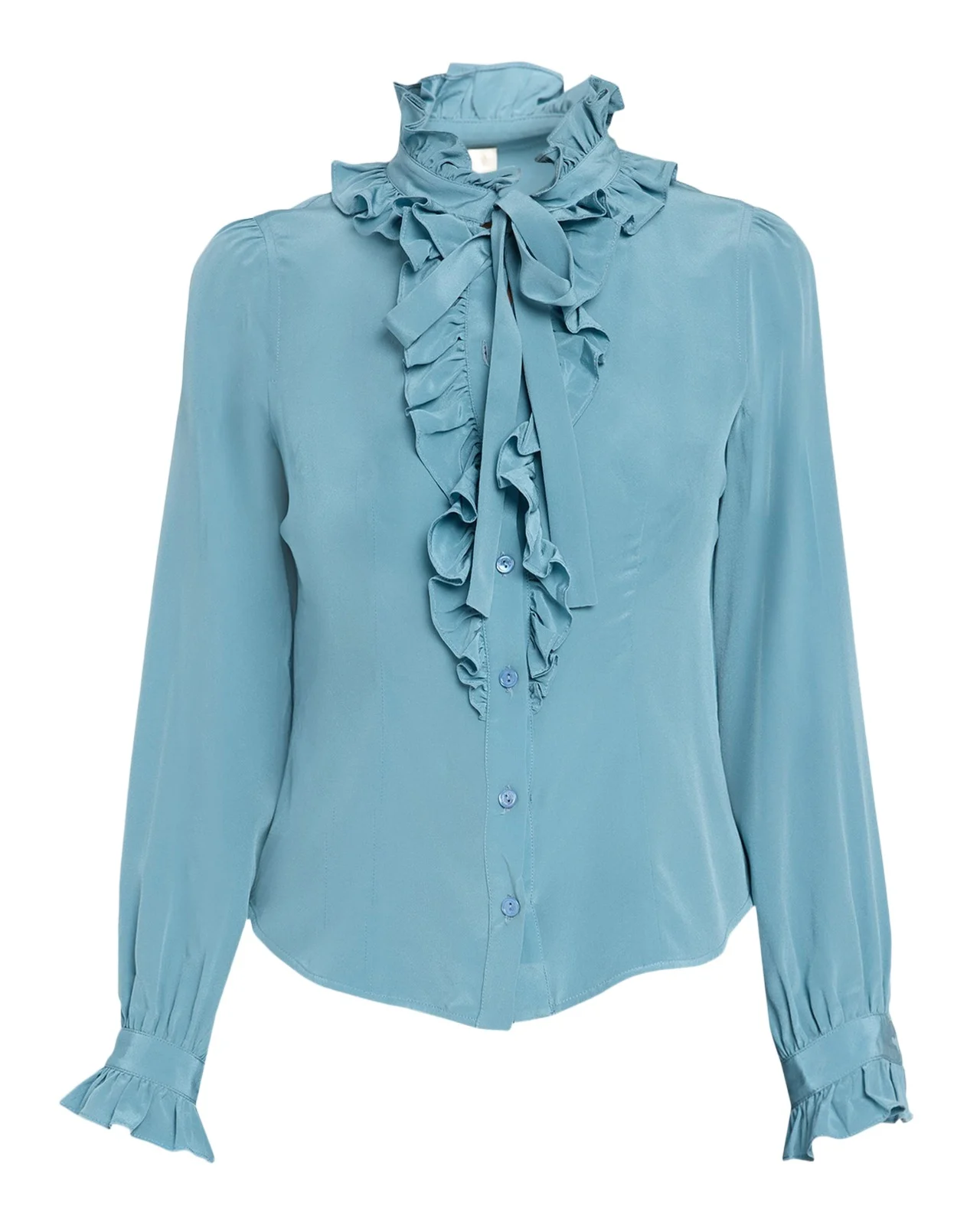 Catroux Silk Button-Front Blouse Catroux Silk Button-Front Blouse