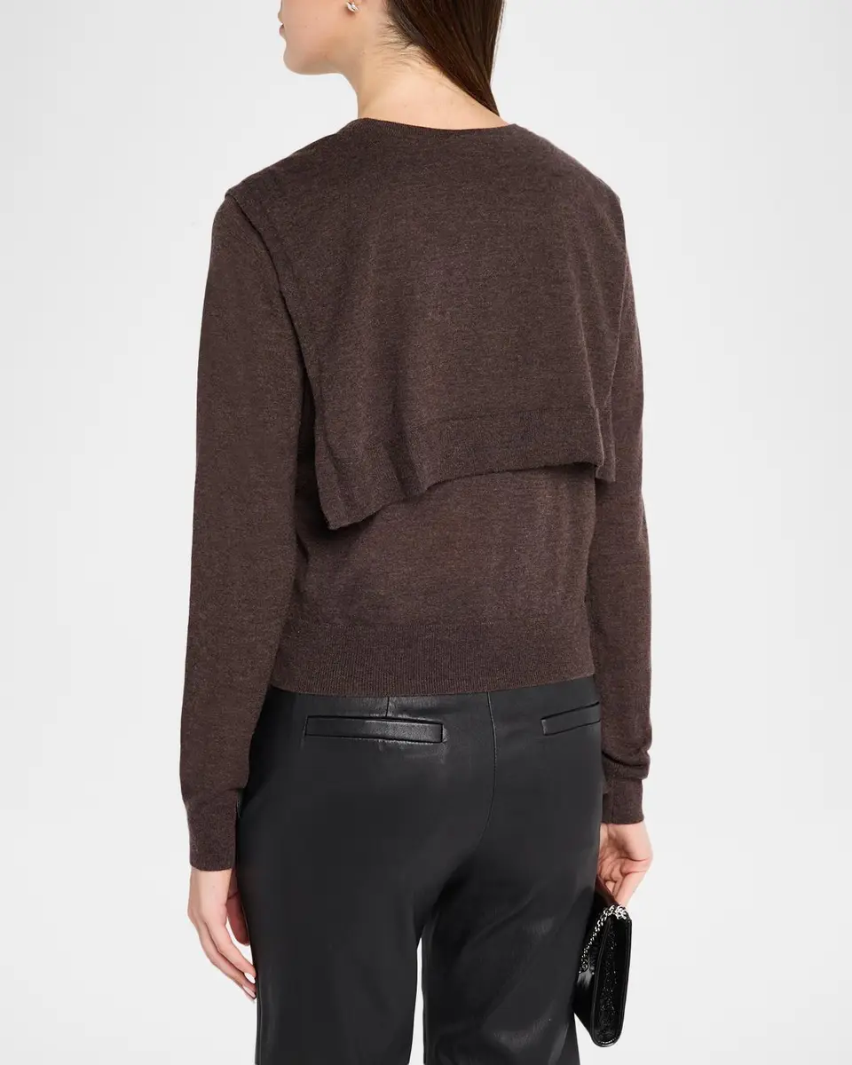 Autumn Cashmere Cashmere Draped Crewneck Sweater | Thumbnail 3 Autumn Cashmere Cashmere Draped Crewneck Sweater | Thumbnail 3