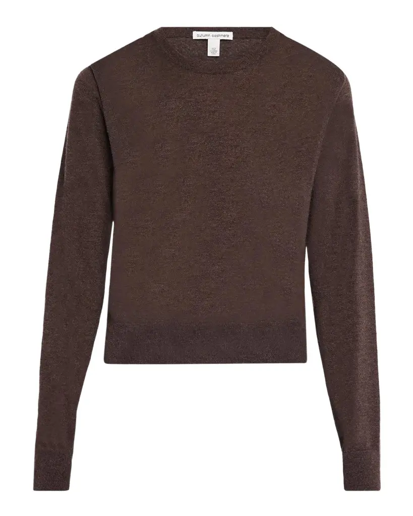 Autumn Cashmere Cashmere Draped Crewneck Sweater | Image 1 Autumn Cashmere Cashmere Draped Crewneck Sweater | Image 1