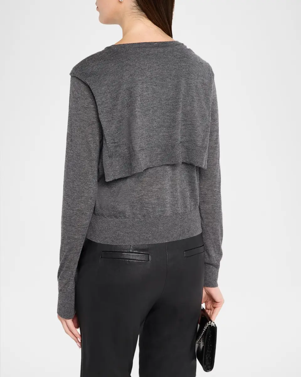 Autumn Cashmere Cashmere Draped Crewneck Sweater | Thumbnail 3 Autumn Cashmere Cashmere Draped Crewneck Sweater | Thumbnail 3