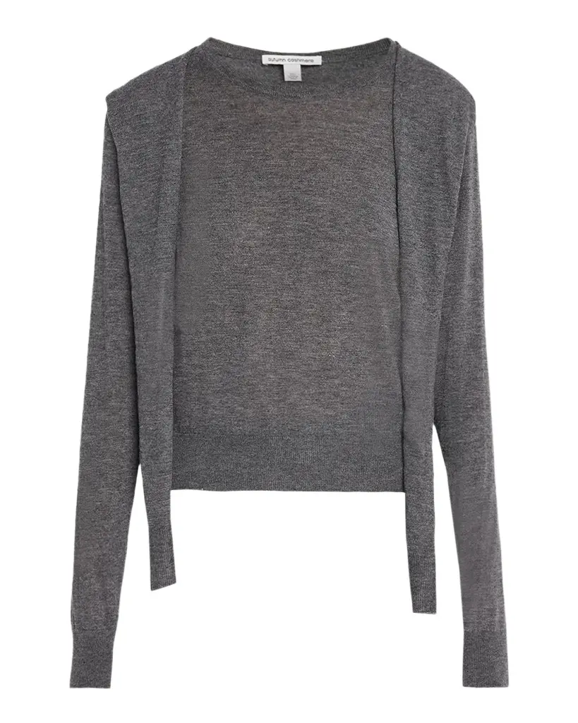 Autumn Cashmere Cashmere Draped Crewneck Sweater | Image 1 Autumn Cashmere Cashmere Draped Crewneck Sweater | Image 1