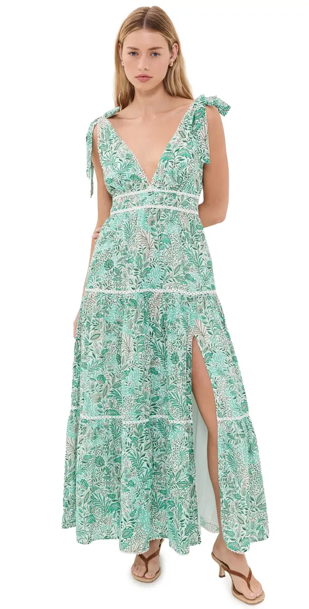 Poupette St Barth ong Perla Dress Green Palmarosa | Image 1 Poupette St Barth ong Perla Dress Green Palmarosa | Image 1