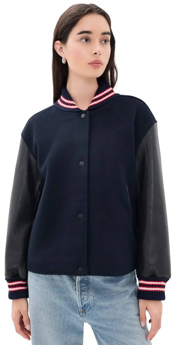 rag & bone Scarlet Varsity Jacket alute | Image 1 rag & bone Scarlet Varsity Jacket alute | Image 1