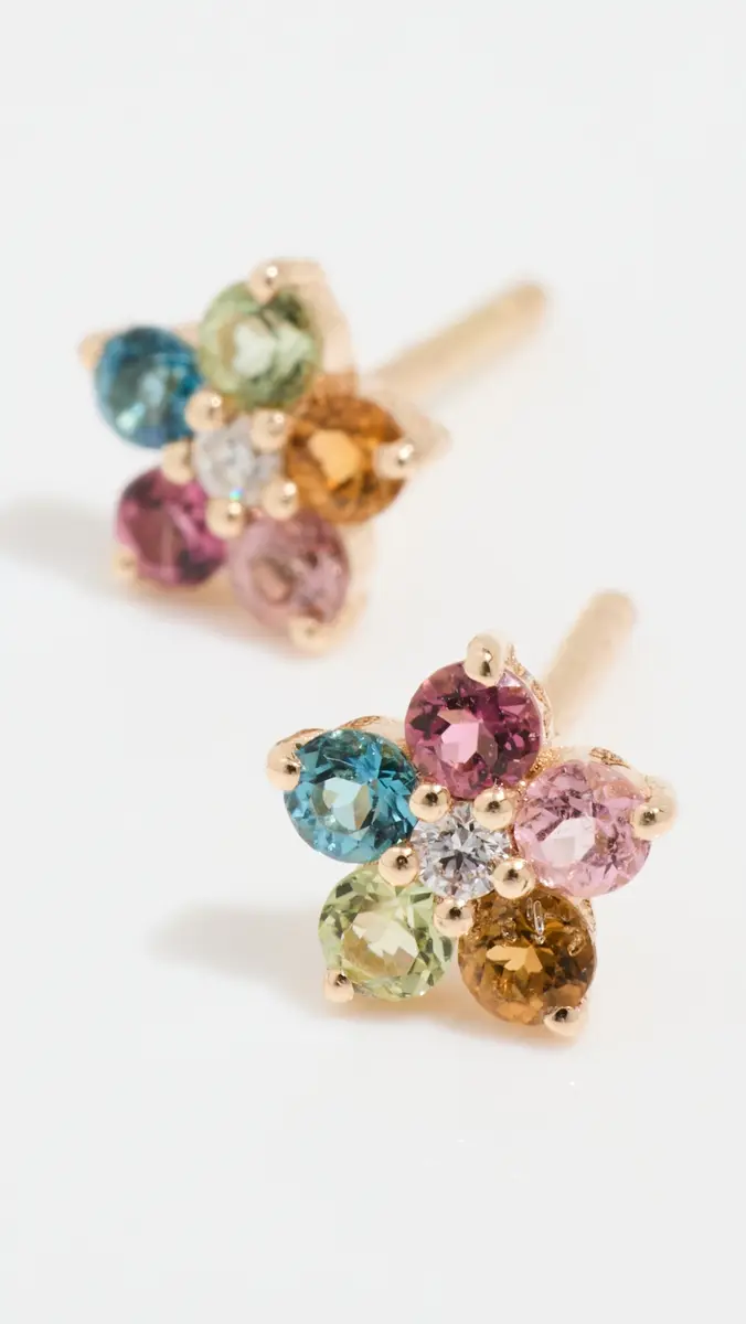 Ariel Gordon Jewelry Tourmaline and Diamond Aurora Studs | Thumbnail 4