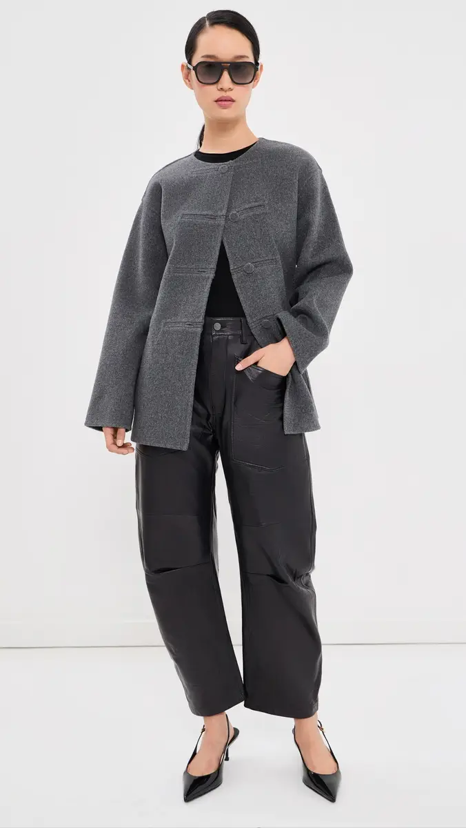 Nili Lotan Shon Leather Barrel Pants | Thumbnail 2 Nili Lotan Shon Leather Barrel Pants | Thumbnail 2