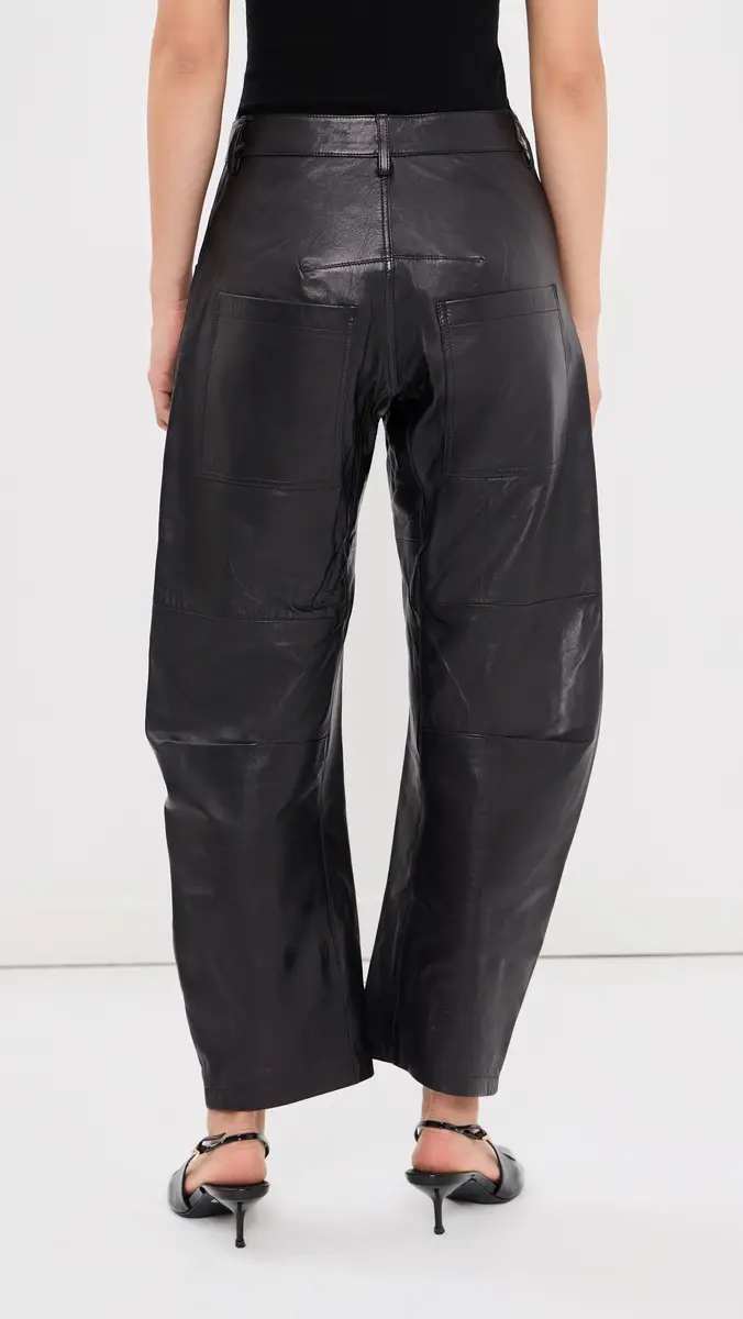 Nili Lotan Shon Leather Barrel Pants | Thumbnail 4 Nili Lotan Shon Leather Barrel Pants | Thumbnail 4