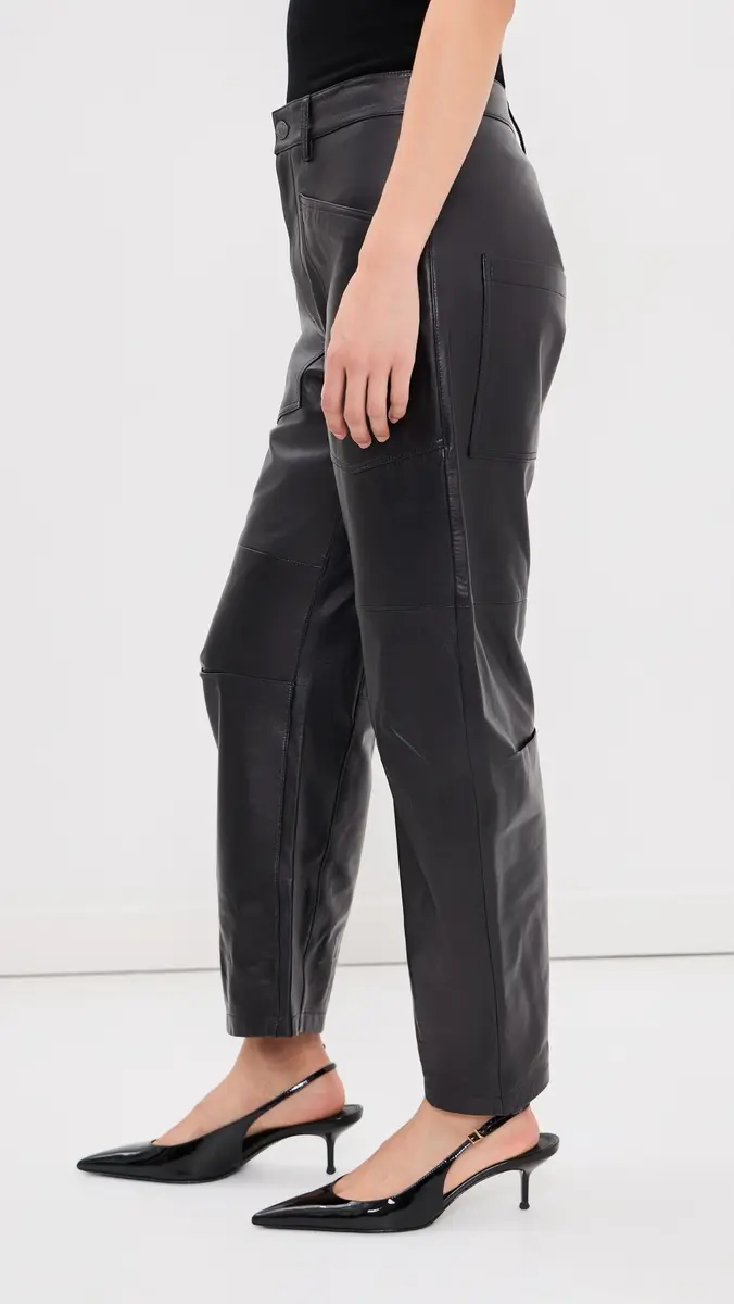 Nili Lotan Shon Leather Barrel Pants | Thumbnail 5 Nili Lotan Shon Leather Barrel Pants | Thumbnail 5