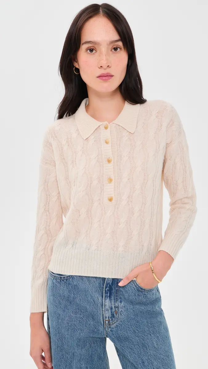 L'Agence Airy Cabled Knit Sweater | Thumbnail 2 L'Agence Airy Cabled Knit Sweater | Thumbnail 2