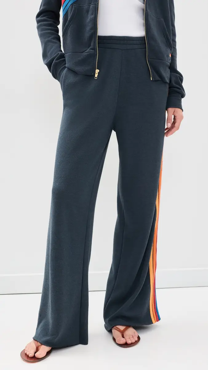 Aviator Nation 5 Stripe Wide Leg Sweatpants | Thumbnail 2 Aviator Nation 5 Stripe Wide Leg Sweatpants | Thumbnail 2