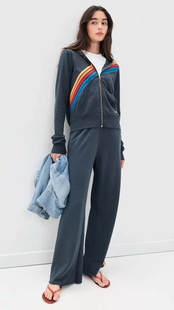 Aviator Nation 5 Stripe Wide Leg Sweatpants | Thumbnail 5 Aviator Nation 5 Stripe Wide Leg Sweatpants | Thumbnail 5