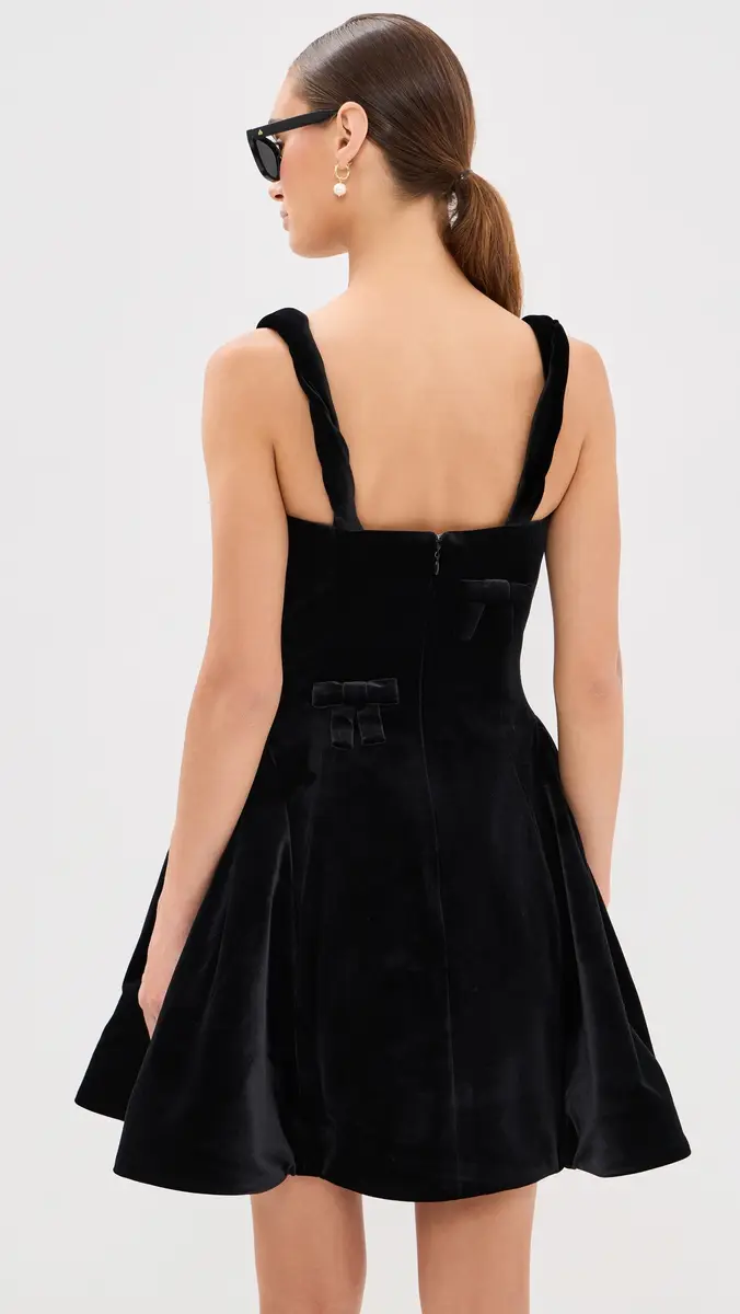 LEO LIN Ariel Velvet Bow Mini Dress | Thumbnail 3 LEO LIN Ariel Velvet Bow Mini Dress | Thumbnail 3