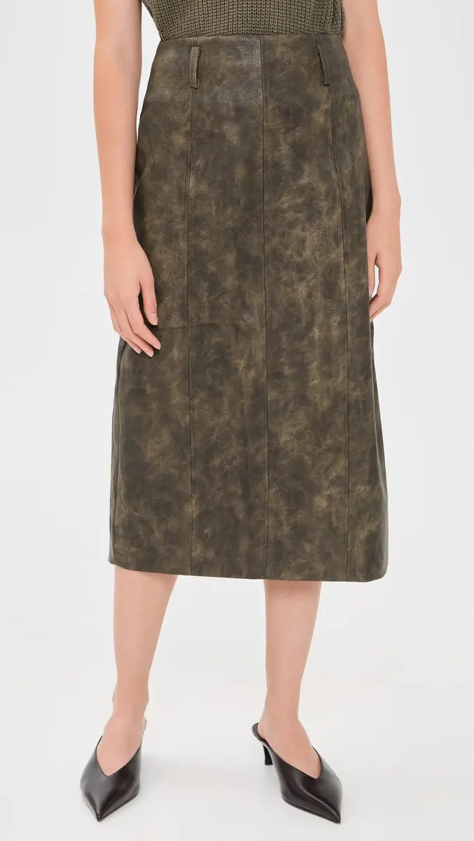 En Saison Faux Leather Margot Midi Skirt | Thumbnail 2 En Saison Faux Leather Margot Midi Skirt | Thumbnail 2