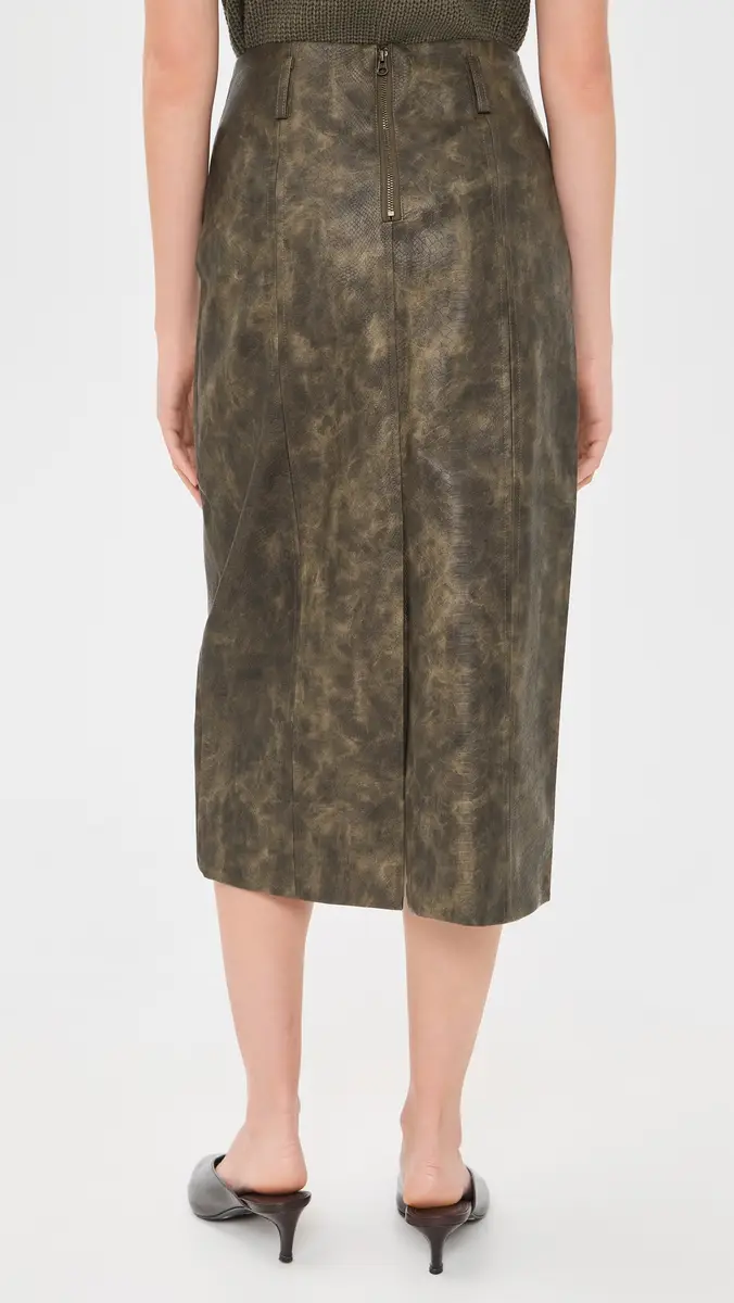 En Saison Faux Leather Margot Midi Skirt | Thumbnail 3 En Saison Faux Leather Margot Midi Skirt | Thumbnail 3