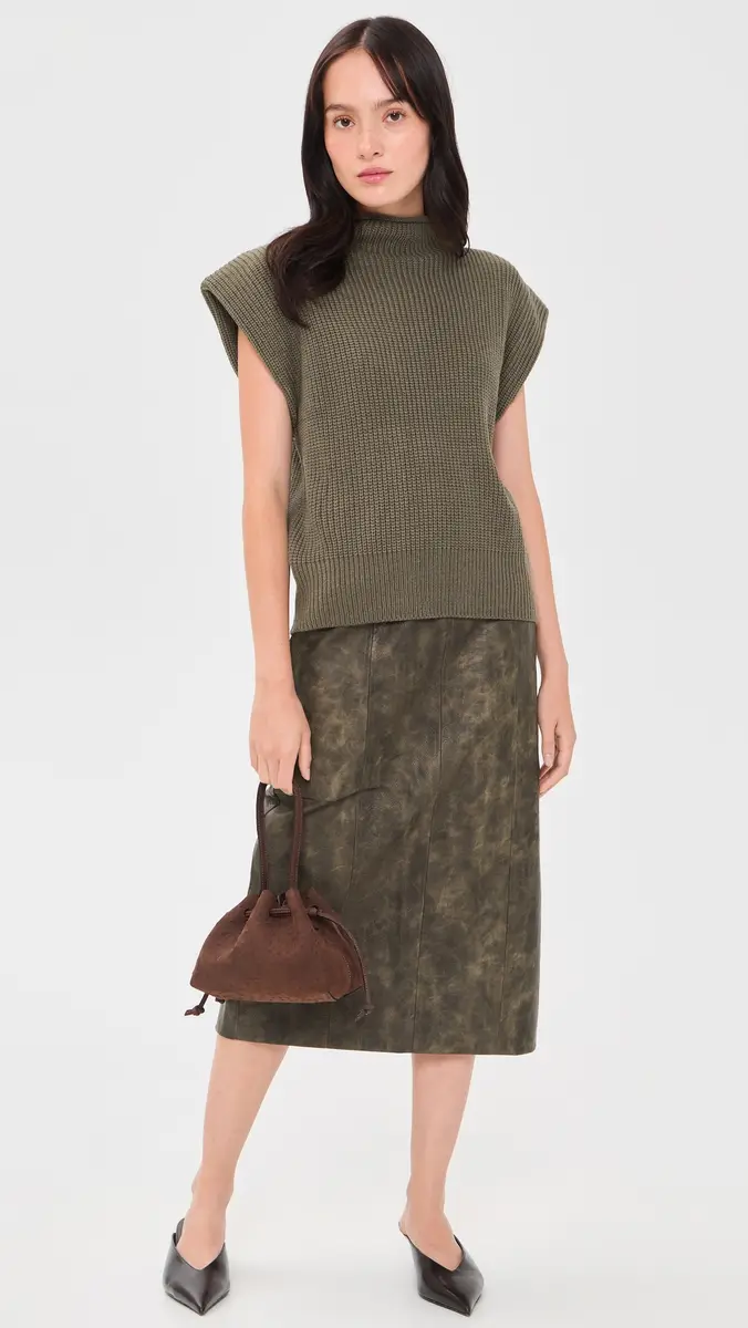 En Saison Faux Leather Margot Midi Skirt | Thumbnail 5 En Saison Faux Leather Margot Midi Skirt | Thumbnail 5